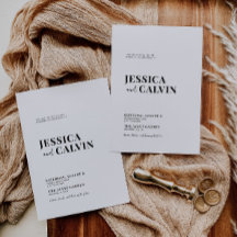 Moderne minimalistische uitnodiging voor bruiloft