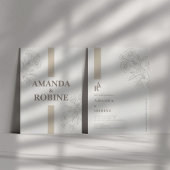 Moderne minimalistische uitnodiging voor bruiloft