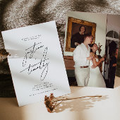 Moderne minimalistische uitnodiging voor bruiloft