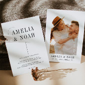 Moderne minimalistische uitnodiging voor bruiloft