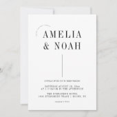 Moderne minimalistische uitnodiging voor bruiloft (Voorkant)