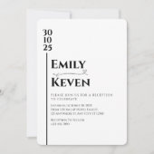 Moderne minimalistische uitnodiging voor bruiloft (Voorkant)