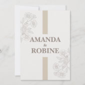 Moderne minimalistische uitnodiging voor bruiloft (Voorkant)