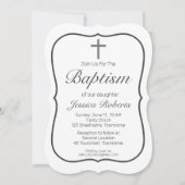 Moderne minimalistische uitnodiging voor de doop m (Voorkant)
