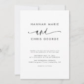 Moderne minimalistische uitnodiging voor eenvoudig (Voorkant)