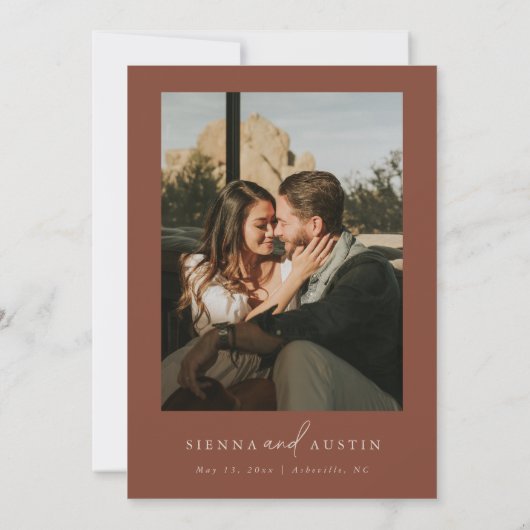 Moderne minimalistische uitnodiging voor eenvoudig (Achterkant)