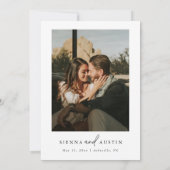 Moderne minimalistische uitnodiging voor eenvoudig (Achterkant)