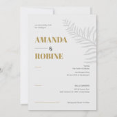 Moderne minimalistische uitnodiging voor fotowedde (Achterkant)