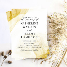 Moderne minimalistische uitnodiging voor gouden br