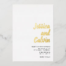 Moderne minimalistische uitnodiging voor gouden te