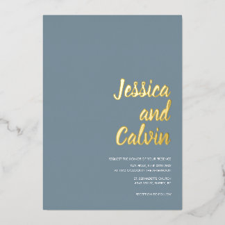 Moderne minimalistische uitnodiging voor gouden te