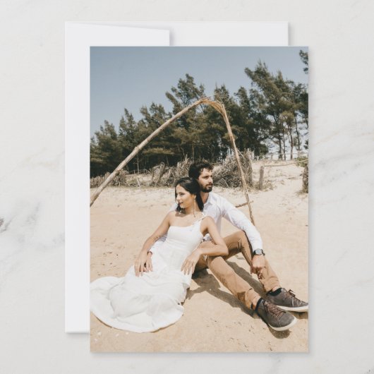 Moderne minimalistische uitnodiging voor het fotob (Achterkant)