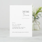 Moderne minimalistische uitnodiging voor het kerst (Staand voorkant)