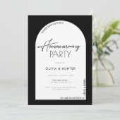 Moderne minimalistische uitnodiging voor het opwar (Staand voorkant)