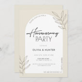 Moderne minimalistische uitnodiging voor het opwar (Voorkant / Achterkant)