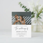 Moderne minimalistische uitnodiging voor trouwfoto (Staand voorkant)