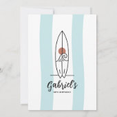 Moderne minimalistische uitnodiging voor verjaarda (Achterkant)