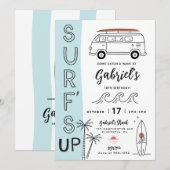 Moderne minimalistische uitnodiging voor verjaarda (Voorkant / Achterkant)