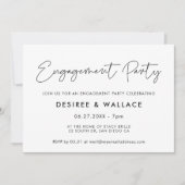 Moderne minimalistische uitnodiging voor verloving (Voorkant)