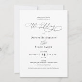 Moderne minimalistische uitnodiging voor weddensch (Voorkant)