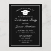 Moderne minimalistische uitnodiging voor zwart Afs (Voorkant)