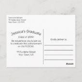 Moderne minimalistische uitnodiging voor zwart Afs (Achterkant)