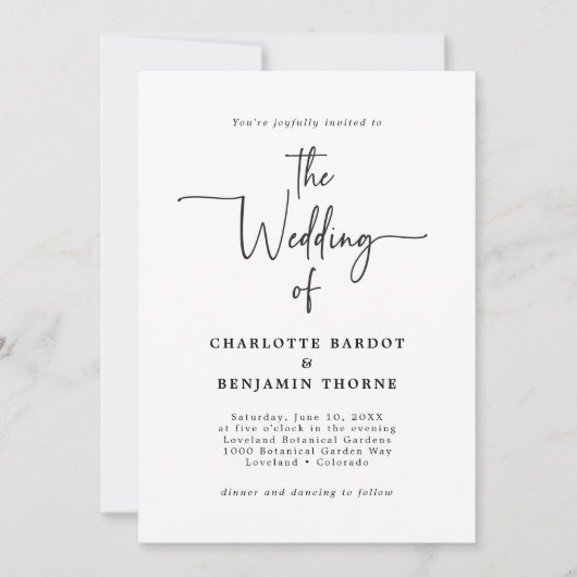 Moderne minimalistische uitnodigingen voor het sch (Voorkant)