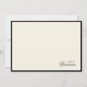 Moderne Minimalistische Uitnodigingskaart voor Bru Kaart (Achterkant)