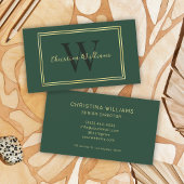 Moderne minimalistische unieke eenvoudige monogram visitekaartje