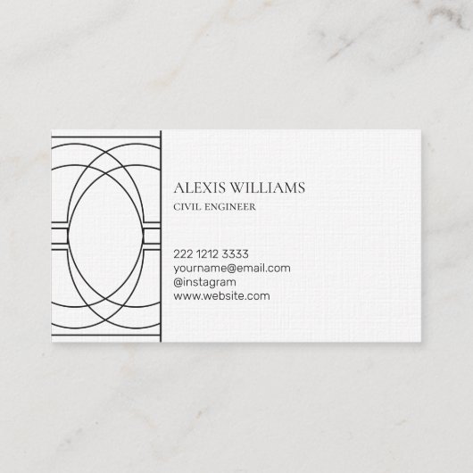 Moderne minimalistische Urban Script Professional Visitekaartje (Achterkant)