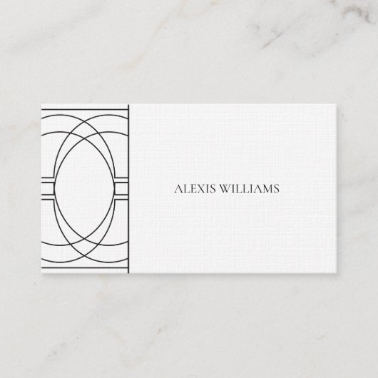 Moderne minimalistische Urban Script Professional Visitekaartje (Voorkant)