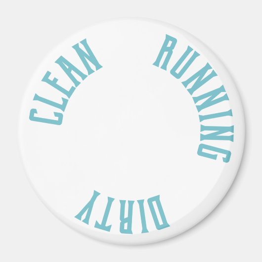 Moderne minimalistische vaatwasser schoon vuile ha magneet (Voorkant)