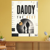 Moderne Minimalistische Vader Canvas Wand Kunst Afdruk (Insitu (Woonkamer))