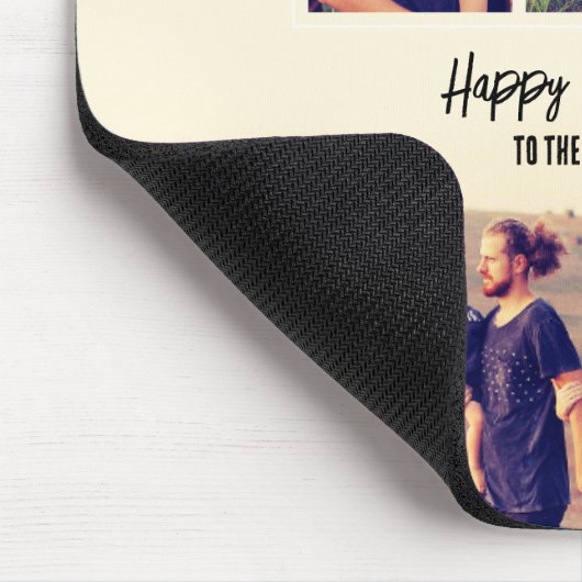 Moderne minimalistische Vaderdag papa aangepaste f Muismat (Hoek)