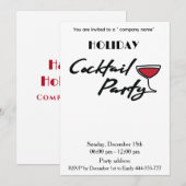 Moderne minimalistische vakantie cocktail party co kaart (Voorkant / Achterkant)