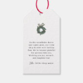 Moderne minimalistische vakantie voor kleine bedri cadeaulabel (Voorkant)