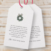 Moderne minimalistische vakantie voor kleine bedri cadeaulabel