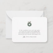 Moderne minimalistische vakantie voor kleine bedri notitiekaartje (Voorkant)