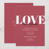 Moderne minimalistische Valentijn LOVE Wedding Kaart
