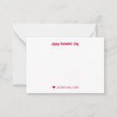 Moderne, minimalistische Valentijnsdag van het Hea Notitiekaartje (Voorkant)