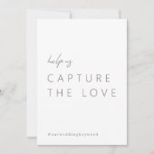 Moderne minimalistische vangst van het liefdesteke kaart (Voorkant)