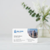 Moderne minimalistische vastgoedfoto visitekaartje (Staand voorkant)