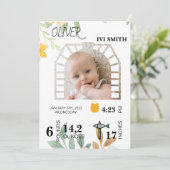 Moderne minimalistische verjaardag Instant 1st Ver Kaart (Staand voorkant)