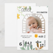 Moderne minimalistische verjaardag Instant 1st Ver Kaart (Voorkant / Achterkant)