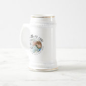 Moderne Minimalistische Verjaardag Kleinzoon Bierpul (Voorkant links)