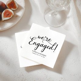 Moderne Minimalistische Verloving Feestservetten Servet