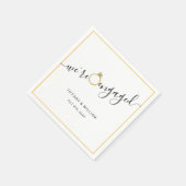 Moderne minimalistische verlovingspartij servet (Hoek)