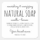 Moderne minimalistische verpakking eenvoudige witt vierkante sticker (Voorkant)