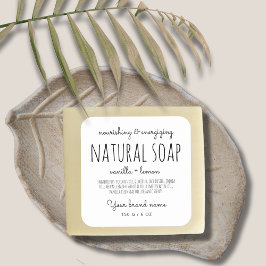 Moderne minimalistische verpakking eenvoudige witt vierkante sticker