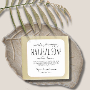 Moderne minimalistische verpakking eenvoudige witt vierkante sticker